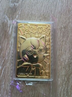 Jigglypuff Gold Collectible Card - Gold Finish